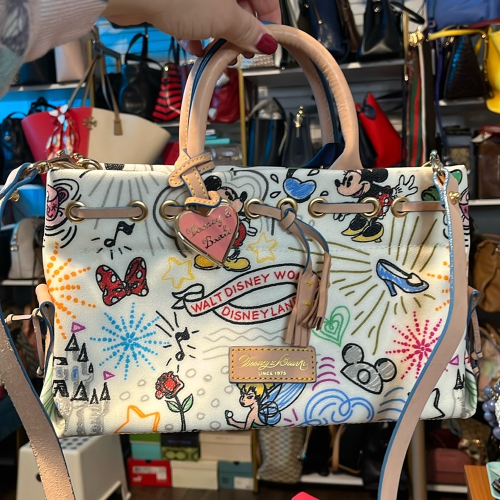 Dooney and Bourke Disney Sketch Tassel Tote